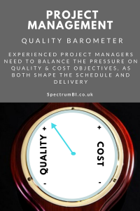 Project Manager Near me - tradeoff between cost, quality and time schedule. The Quality Barometer